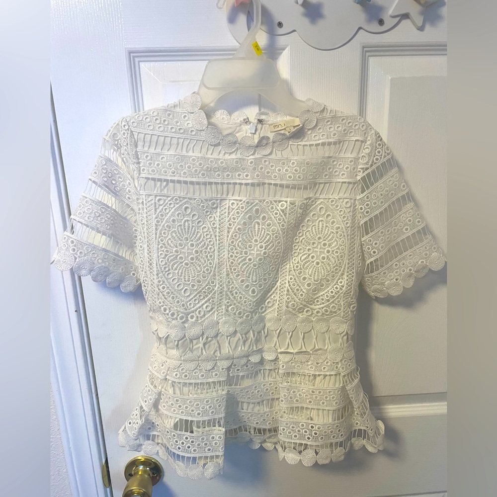 maje lace white top size 1